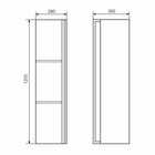 Шкаф-пенал для ванной Uperwood Next, 35х28х120 см, подвесной, белый - Фото 5