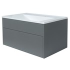 Тумба подвесная Uperwood, под раковину Uperwood Lotus 80, цвет серый - Фото 2