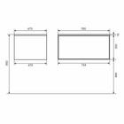 Тумба подвесная Uperwood, под раковину Uperwood Parma 75, цвет чёрный 10666874