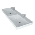 Раковина полувстраиваемая двойная Uperwood Classic 120 см, прямоугольная - фото 14438158