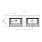 Раковина полувстраиваемая двойная Uperwood Classic 120 см, прямоугольная - фото 14438160