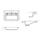 Раковина полувстраиваемая Uperwood Next 70 см, прямоугольная, белая - Фото 9