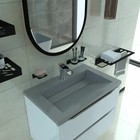 Раковина полувстраиваемая Uperwood Next 70 см, прямоугольная, серый глянец - Фото 1