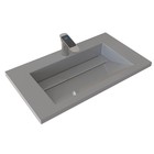 Раковина полувстраиваемая Uperwood Next 70 см, прямоугольная, серый глянец - Фото 2