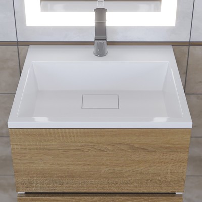 Раковина полувстраиваемая Uperwood Barsa, 50 см, белая