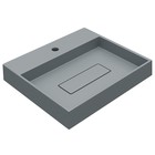 Раковина накладная кварцевая Uperwood Tanos Quartz 50 см, прямоугольная, бетон - фото 14664675