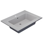 Раковина кварцевая полувстраиваемая Uperwood Parma Quartz, 65 см, белая матовая, жасмин - Фото 1