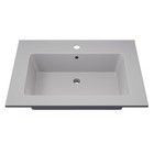 Раковина кварцевая полувстраиваемая Uperwood Parma Quartz, 65 см, белая матовая, жасмин - Фото 2