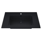 Раковина кварцевая Uperwood Parma Quartz, 75 см, черная матовая, уголь - фото 14438200