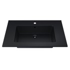 Раковина кварцевая полувстраиваемая Uperwood Parma Quartz, 75 см, чёрная матовая, космос - Фото 2