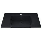 Раковина кварцевая полувстраиваемая Uperwood Parma Quartz, 85 см, чёрная матовая, уголь - Фото 2