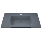 Раковина кварцевая полувстраиваемая Uperwood Parma Quartz, 85 см, серая матовая, бетон - Фото 2