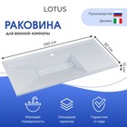 Раковина полувстраиваемая Uperwood Lotus 100 см, прямоугольная, белая матовая - фото 14383035