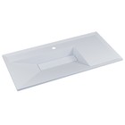 Раковина полувстраиваемая Uperwood Lotus 100 см, прямоугольная, белая матовая - фото 14383036