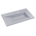 Раковина кварцевая Uperwood Lotus Quartz, 80 см, белая матовая, жасмин - Фото 1