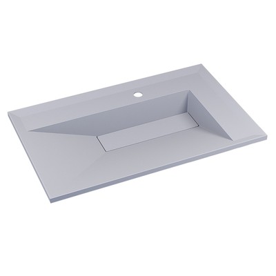 Раковина кварцевая Uperwood Lotus Quartz, 80 см, белая матовая, жасмин