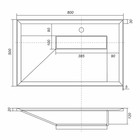 Раковина кварцевая Uperwood Lotus Quartz, 80 см, серая матовая, бетон - Фото 4
