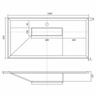 Раковина кварцевая Uperwood Lotus Quartz, 100 см, белая матовая, жасмин - фото 14799927
