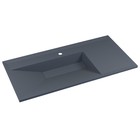 Раковина кварцевая Uperwood Lotus Quartz, 100 см, серая матовая, бетон - фото 14799928