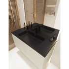 Раковина кварцевая Uperwood Lagoon Quartz 80 см, черная матовая, уголь - Фото 2