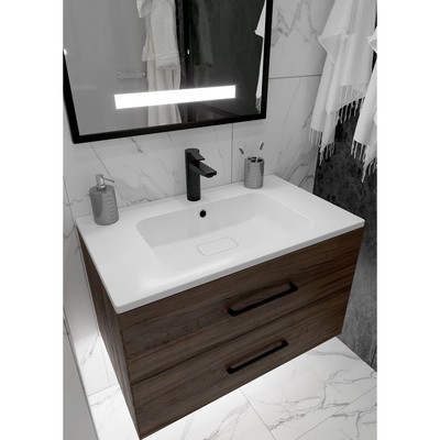Раковина кварцевая Uperwood Lagoon Quartz 80 см, белая матовая, жасмин