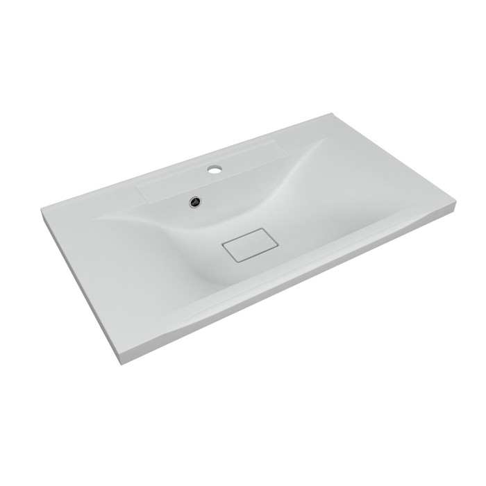 Раковина кварцевая Uperwood Elen Quartz 80 см, белая матовая, жасмин - Фото 1