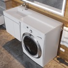 Раковина над стиральной машиной Uperwood Magenta, 120 см, левая, белая - Фото 1