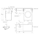 Раковина над стиральной машиной Uperwood Magenta, 120 см, левая, белая - Фото 5