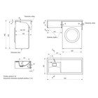 Раковина над стиральной машиной Uperwood Magenta, 110 см, правая, белая - Фото 5