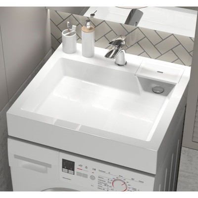 Раковина над стиральной машиной Uperwood Vission, 60×55 см, белая