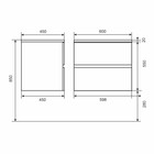 Тумба с раковиной Uperwood Barsa, 60 см, раковина белая, подвесная, чёрная/дуб сонома - Фото 11