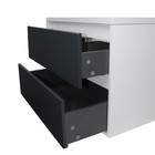 Тумба подвесная Uperwood, с раковиной Uperwood Next 80, 2 ящика, цвет белый/графит - Фото 5