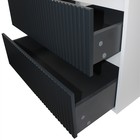 Тумба подвесная Uperwood, с раковиной Uperwood Next 80, 2 ящика, цвет белый/графит - Фото 6