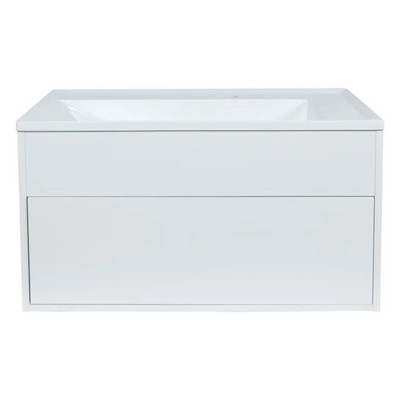 Тумба подвесная Uperwood, с раковиной Uperwood Lotus Premium 80, цвет белый