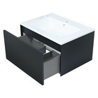 Тумба с раковиной Uperwood Parma Premium подвесная 65 см, черная - Фото 7