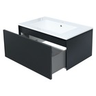 Тумба с раковиной Uperwood Parma Premium подвесная 75 см, черная - Фото 7