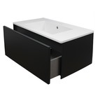 Тумба с раковиной Uperwood Parma Premium подвесная 85 см, черная - Фото 6