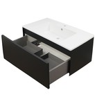 Тумба с раковиной Uperwood Parma Premium подвесная 85 см, черная - Фото 8