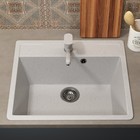 Кухонная мойка Uperwood ECON UPD-104, овальная, цвет 001 белая матовая - Фото 4