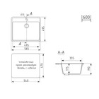Кухонная мойка Uperwood ECON UPD-104, овальная, цвет 001 белая матовая - Фото 6