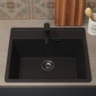 Кухонная мойка Uperwood ECON UPD-104, овальная, цвет 004 черная матовая - Фото 4