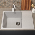 Кухонная мойка Uperwood ECON UPD-202, овальная, цвет 001 белая матовая - Фото 4