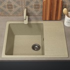 Кухонная мойка Uperwood ECON UPD-202, овальная, цвет 002 бежевая матовая - Фото 4