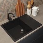 Кухонная мойка Uperwood ECON UPD-202, овальная, цвет 004 черная матовая - Фото 3