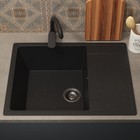 Кухонная мойка Uperwood ECON UPD-202, овальная, цвет 004 черная матовая - Фото 4