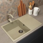 Кухонная мойка Uperwood ECON UPD-507, прямоугольная, цвет 002 бежевая матовая - Фото 3