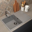 Кухонная мойка Uperwood ECON UPD-507, прямоугольная, цвет 003 серая матовая - Фото 3