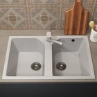 Кухонная мойка Uperwood ECON UPd=402, овальная, цвет 001 белая матовая - Фото 4