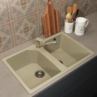 Кухонная мойка Uperwood ECON UPD-402, овальная, цвет 002 бежевая матовая - Фото 3