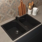 Кухонная мойка Uperwood ECON UPd=402, овальная, цвет 004 черная матовая - Фото 3